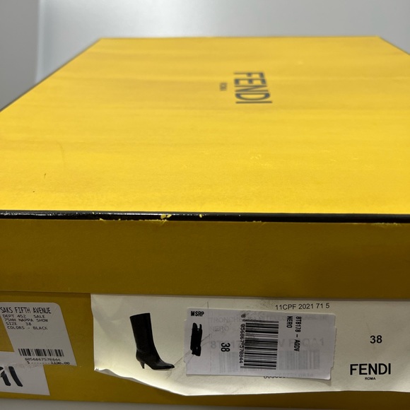 Fendi Show Leather Boots Black Women’s EU 38/US 8 $1,190 - Picture 9 of 9